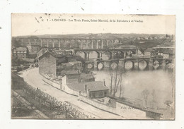 Cp, 87 , LIMOGES  , Les Trois Ponts , SAINT MARTIAL , De La REVOLUTION Et VIADUC , Voyagée 1915 ,F.M. - Sonstige & Ohne Zuordnung