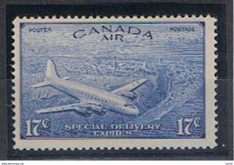 CANADA  VARIETY:  1946  BY  EXPRESS  -  17 C. UNUSED  STAMP  -  CIRCUMFLEX  -  YV/TELL. 12 A - Plaatfouten En Curiosa