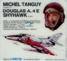 Image Plastifiée Avec Pub Ch. Lanvin Michel Tanguy Douglas A. 4 E Shyhawk - Avion Aviation Aviateur Aviatore Flieger - Autres & Non Classés