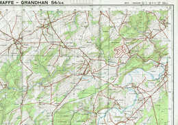 Institut Géographique Militaire Be - "MAFFE-GRANDHAN" - N° 54/3-4 - Edition: 1968 - Echelle 1/25.000 - Cartes Topographiques