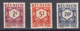 Réunion Timbres Taxe 30, 33, 35 ** Neufs Sans Charniere - Timbres-taxe