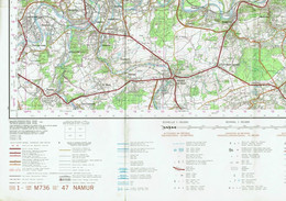 Institut Géographique Militaire Be - "NAMUR" - N° 47 - Edition: 1981 - Echelle 1/50.000 - Cartes Topographiques