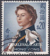 HONG KONG 1962  Q.E. II DEFINITIVE $20 MULTICOLOURED   S.G. 210  VERY GOOD USED - Usados