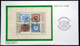 Denmark 1975 HAFNIA 76 Minr.607-10 Block 2 FDC ( Lot  Ks ) - Blocks & Sheetlets