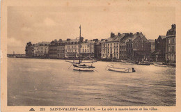 CPA - 76 - SAINT Valéry En Caux - Le Port à Marée Haute Et Les Villas - Saint Valery En Caux