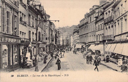 CPA - 76 - ELBEUF - La Rue De La République - ND - Animée Commerces - Elbeuf