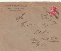 Sancti Spiritus Cuba 1904 Cover Mailed - Covers & Documents