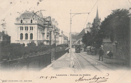 Cartolina - Postcard /  Viaggiata - Sent /   Losanna - Avenue Du Thèàtre - Sent