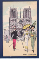 CPA Paris Illustrateur Mode Chapeau Femme Woman Non Circulé Litho Estampe Voir Dos - Sets And Collections