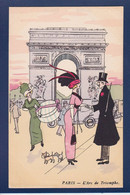 CPA Paris Illustrateur Mode Chapeau Femme Woman Non Circulé Litho Estampe Voir Dos - Konvolute, Lots, Sammlungen