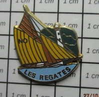 613a Pin's Pins / Beau Et Rare / SPORTS / VOILE VOILIER LES REGATES YACHT RETRO PHARE Par EDENA - Voile