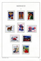 RC 24033 MONACO TIMBRES ÉMIS EN 2003 A LA VALEUR FACIALE SUR FEUILLES LEUCHTTURM NEUF ** MNH TB - Unused Stamps