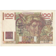 France, 100 Francs, Jeune Paysan, 1949, 28778 U.315, SUP+, Fayette:28.23 - 100 F 1945-1954 ''Jeune Paysan''