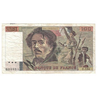 France, 100 Francs, 1989, U.154, TTB, Fayette:69.13d), KM:154d - 100 F 1978-1995 ''Delacroix''