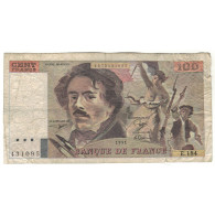 France, 100 Francs, Delacroix, 1991, E.184, B, Fayette:69.bis.3.b2, KM:154e - 100 F 1978-1995 ''Delacroix''