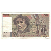 France, 100 Francs, Delacroix, 1993, E.211, TB+, Fayette:69bis.5, KM:154e - 100 F 1978-1995 ''Delacroix''