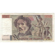 France, 100 Francs, 1989, Q.154, TB, Fayette:69.13d), KM:154d - 100 F 1978-1995 ''Delacroix''