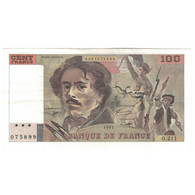 France, 100 Francs, Delacroix, 1993, O.211, TTB+, Fayette:69bis.5, KM:154e - 100 F 1978-1995 ''Delacroix''