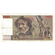 France, 100 Francs, Delacroix, 1991, Q.204, TB, Fayette:69bis.4b, KM:154e - 100 F 1978-1995 ''Delacroix''