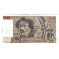 France, 100 Francs, Delacroix, 1991, L.172, TB+, Fayette:69.b.3.a.4, KM:154e - 100 F 1978-1995 ''Delacroix''