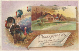 A Thanksgiving Wish May This Day Fill Your Heart With Contentment And Peace. - Thanksgiving