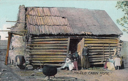 2050 – Old Cabin Home – Black Americana – House Family Children – Unused – Very Good Condition – 2 Scans - Negro Americana