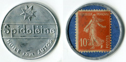 N93-0688 - Timbre-monnaie Spidoléine 10 Centimes - Kapselgeld - Encased Postage - Monétaires / De Nécessité
