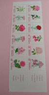 MONACO 1995 Carnet De YT N° C12** 10 Timbres 2014/2025** ROSES Fuschia Oeillet Peintures Originales De Colette Thurillet - Postzegelboekjes