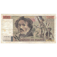 France, 100 Francs, Delacroix, 1991, U.172, B, Fayette:69.b.3.a.4, KM:154e - 100 F 1978-1995 ''Delacroix''