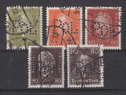 DR Lot 5 Marken Mit POL-Lochung Gestempelt - Vrac (max 999 Timbres)