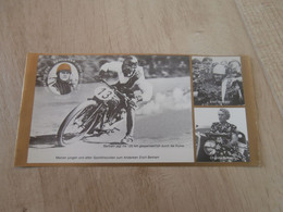 Prospekt / Broschüre - Erich Bertram 1954 - Speedway , Grasbahn , Bergring Teterow , Pardubice , München, Bergringrennen - Motos