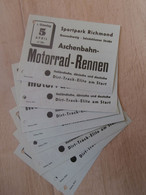 8x Flyer / Reklame - Motorrad Aschenbahnrennen , 30er Jahre , Braunschweig , Speedway , Dirt Track , Sportpark , Stadion - Motos