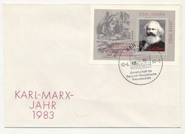 ALLEMAGNE DDR - 11 Enveloppes Karl-Marx Jahr 1983 + 1 Soda Stassfurt Karl Marx - Oblit. Diverses - Lettres & Documents