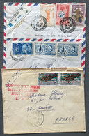 Cambodge, Lot De 5 Enveloppes, Divers, Dont Censure - (B1523) - Cambodge