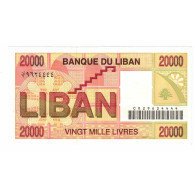 Billet, Liban , 20,000 Livres, KM:72, SPL - Liban