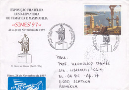 VASCO DA GAMA, MONUMENT, PHILATELIC EXHIBITION, SPECIAL COVER, 1997, PORTUGAL - Cartas & Documentos