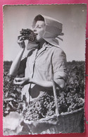 Vendanges En Bourgogne - Jeune Femme Mangeant Du Raisin - R/verso - Bourgogne