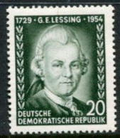 DDR / E. GERMANY 1954 Lessing Birth Anniversary  MNH / **.  Michel  423 - Ungebraucht