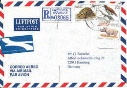 South Africa Registered Air Mail Cover Sent To Germany 23-9-1996 Topic Stamp BIRD - Aéreo