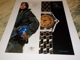 ANCIENNE PUBLICITE UNE FEMME ET MONTRE BRITLING 1998 - Sonstige & Ohne Zuordnung