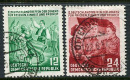 DDR / E. GERMANY 1954 Youth Meeting Used.  Michel  428-29 - Used Stamps