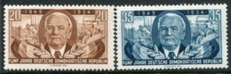 DDR / E. GERMANY 1954 Republic Anniversary  MNH / **.  Michel  443-44 - Nuevos