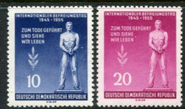 DDR / E. GERMANY 1955 Liberation Day  MNH / **.  Michel  459-60 - Unused Stamps