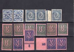 Repubblica Di Weimar - Dienstmarken Mi. 69/74 ** (2 Scan) - Dienstmarken
