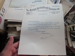 The British Agricultural Bureau LTD London 1927 - United Kingdom