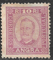 Angra – 1892 King Carlos 10 Réis Mint Stamp - Angra