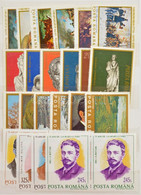 ** Románia Kis Gyűjtemény Az 1960-1990 Közötti Időszakból, Benne Sorok és Blokkok, Nagyon Sok Motívum 8 Lapos Közepes Be - Autres & Non Classés