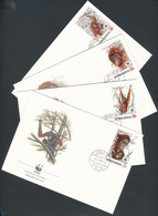 1989 WWF Orangután Sor Mi 1291-1294 4 FDC - Autres & Non Classés