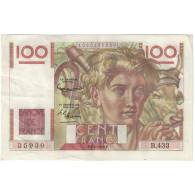 France, 100 Francs, Jeune Paysan, 1952, 35930 B.433, SUP+, Fayette:28.31 - 100 F 1945-1954 ''Jeune Paysan''