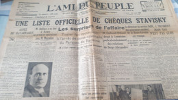 AMI DU PEUPLE 34/COTY /STAVISKY CHEQUES /DOLFUSS MUSSOLINI /JEAN ZAY / Stes MARIE MER PROCES /PRINCE / - Algemene Informatie